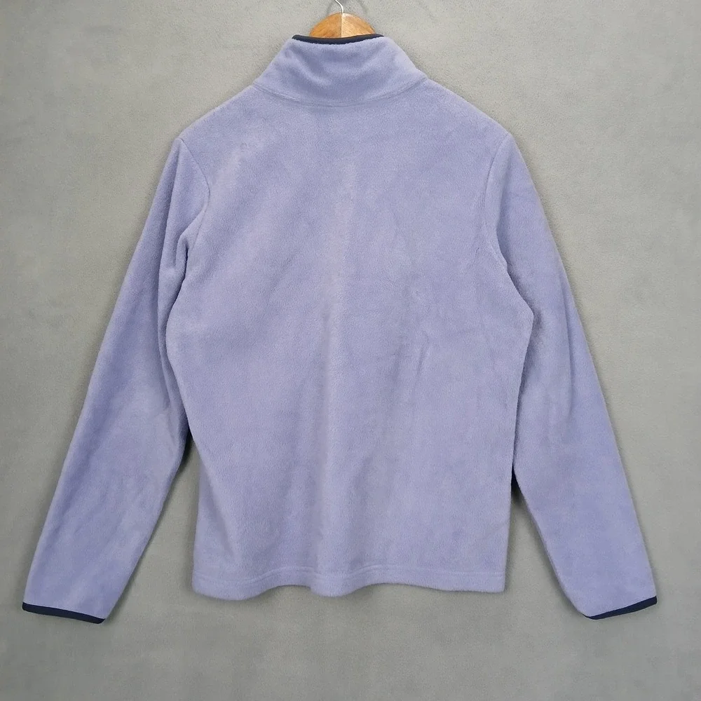 Old Navy Fleece Jacket Mens‎ Large Purple Mock Neck Quarter Zip Winter Warm Wear
